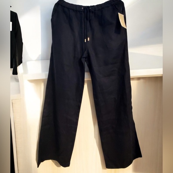 MICHAEL Michael Kors Black Sweatpants with Drawstring Waist - Picture 1 of 8